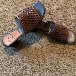 Cole Haan woven heeled sandals